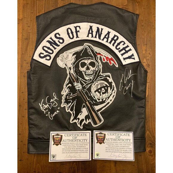 Katey Sagal Ron Perlman Signed Autographed Licensed Sons Of Anarchy Vest COA